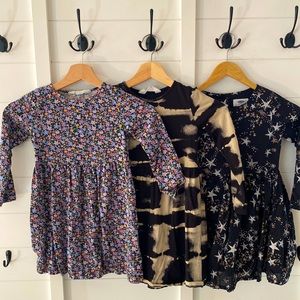 Lot of 3 long sleeved girls size 5T dresses